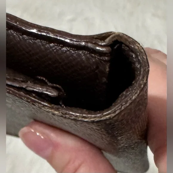 Authentic Vintage Louis Vuitton Damier Ebene Pattern Bifold Wallet GUC - Picture 12 of 15